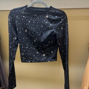 Nike Black Starry Long Sleeve Top
